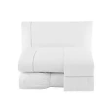 Jogo De Cama Queen Size 4 peças - Percal 1000 Fios Luxo - 100% Algodão - Toque Acetinado, Macio