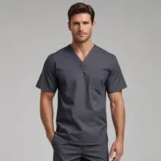 Camisa Pijama Cirúrgico Scrub Privativo Plus size G2 a G7 Masculino com Bordado em Oxford