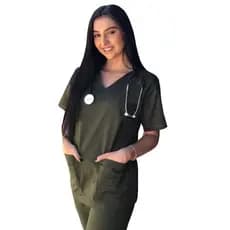 PIJAMA CIRÚRGICO VERDE MUSGO CONJUNTO SCRUB PIJAMA HOSPITALAR