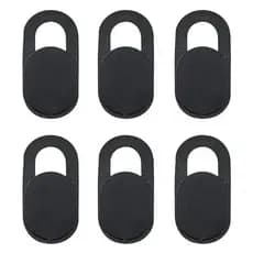 Kit 6x Tapa Tampa Bloqueador Câmera Protetor Webcam Cover Anti-Espião Notebook Celular Macbook Tablet Cor: Preto