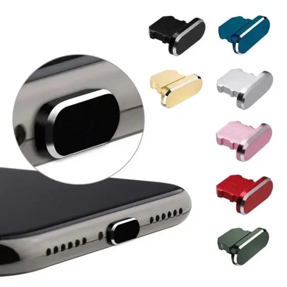 Tampa Protetora Anti Poeira Sujeira Entrada Saída USB Tipo Lightning Plug Conector Para iPhone iPad AirPods Compatível