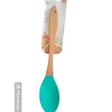 Colher de Silicone com Cabo de Madeira Macia 31cm