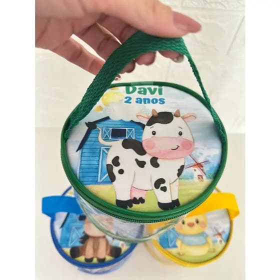Bolsa cristal tamborzinho Fazendinha