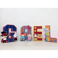 kit 4 letras 3D  + 10 abajures com cartão