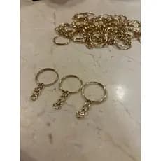 100 argolas para chaveiro 25mm resistente com corrente