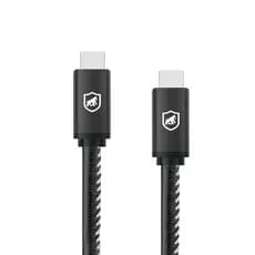Cabo Carregamento Rápido Turbo Militar Tipo C / Tipo C 1,5m 60w Em Nylon Trançado Gshield Cor Preto