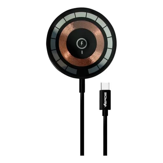 Carregador Wireless por Indução 15W Verde – Rápido, USB-C, iPhone 11 a 15, Design Premium