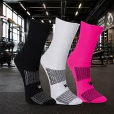 Kit Meia Corrida Academia Ciclismo Crossfit Triatlo Poliamida Tam Unico 34 ao 39 E 40 ao 44 Dry  Respirável Anti Bolha