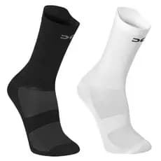 Kit Meia Poliamida Corrida Ciclismo Crossfit Academia Triatlo Cano Médio Tam Unico 34 ao 39 Dry  Respirável Anti Bolha