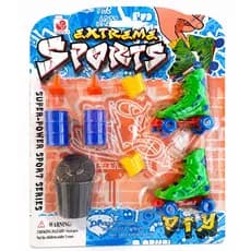 Patins de Dedo Infantil Kit com 2 Mini Patins + Acessórios Brinquedo Radical Divertido