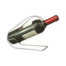 Suporte para garrafa de vinho em aço cromado Resistente para mesa