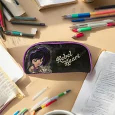Estojo Escolar multifuncional para estudantes de grande capacidade Costura Reforçada Rebel little