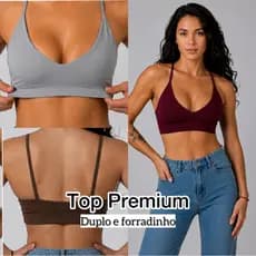 Top Cropped Fitness Feminino  Duplo com Costura reforçada Premium e Alta Sustentação