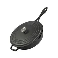 Frigideira De Ferro Fundido Com Tampa Ferro 3.69 L Gourmet