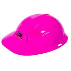 Capacete Operária Infantil Construção Civil Brinquedo Rosa Chapéu com Cordão para Segurar