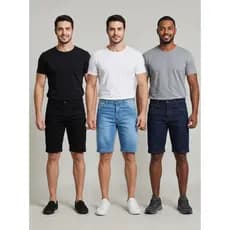 Bermuda Jeans Masculina com Elastano Tradicional Promoção Premium
