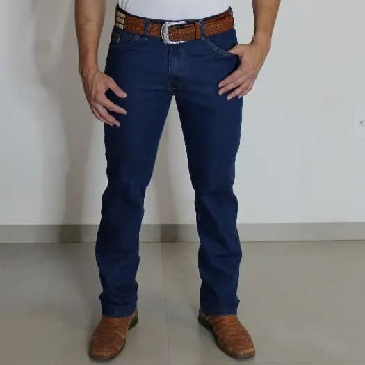 Calça Country Masculina Jeans Tradicional Rodeio STONE com Elastano "MINIMOS DEFEITOS"