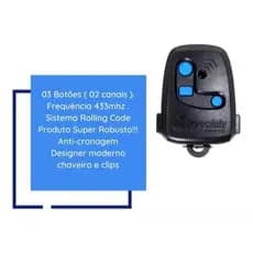 Controle Remoto modelo 3c Peccinin/Nice - Preto