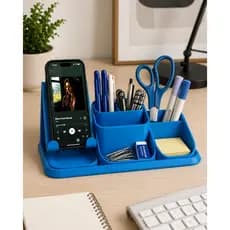 Organizador de Mesa com Suporte para Celular | Porta Canetas e Acessórios para Escritório