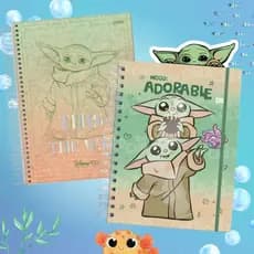 Caderno Universitário Star Wars / Caderno Inteligente DAC Grogu / Holográfico 10 Materias