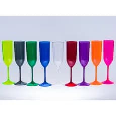 Kit 30 taças champanhe ACRILICAS lindas cores CRISTAIS festa