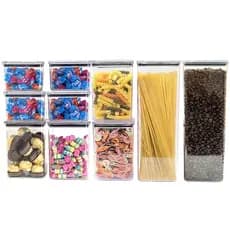 Kit Pote Hermético, organização da cozinha, armazenamento de alimentos, prático, moderno, lindo