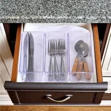 Organizador de talheres, acrílico, gaveta multiuso, modular