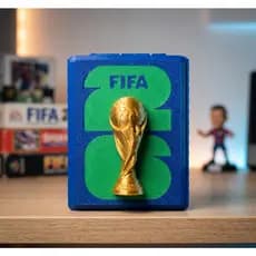 Porta Figurinhas Copa do Mundo 2026 - Com Taça Case Panini FIFA Caixa Organizadora Álbum Grande