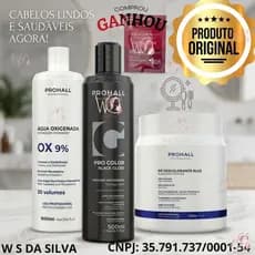 Kit Ox 30 + Pó Descolorante azul + Matizador Black Gloss Transformação Loiros Incríveis