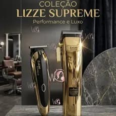 Kit Máquina de Cortar cabelo barba +Máquina de Acabamento Lizze Supreme Original