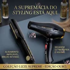 KIT LIZZE SUPREME Prancha 485ºF + Secador 2600W Alisamento Impecável