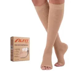 Meia 3/4 Compressão Média 15-20mmhg - Ortopédica - Varizes - Unisex
