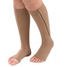 Meia 3/4 Alta Compressão 20-30 Mmhg Unissex - Com Ziper