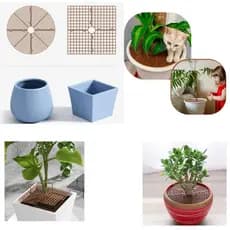 Grade de Proteção para Vasos de Plantas Quadrado e Redondo Evita Terra pela Casa