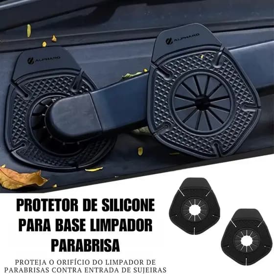 Protetor em Silicone Contra Entrada de Folhas e Sujeiras no Painel do Limpador de Parabrisas Carro Caminhão Universal