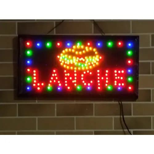 Painel De Led Letreiro Luminoso Placa Lanche 110v ou 220V