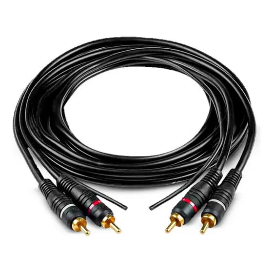 Cabo Rca 1,50 Metros 6mm Blindado Ouro Automotivo