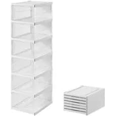 Kit 6 Caixas Organizadora Guardar Sapato Tênis Sapateira