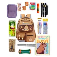 Kit Material Escolar Capivara Completo Personalizado Capybara