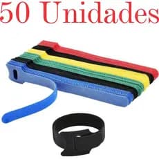 Kit 50 - Organizador de Cabos Fios Abraçadeira Prendedor - Velcro - Cabos Celular