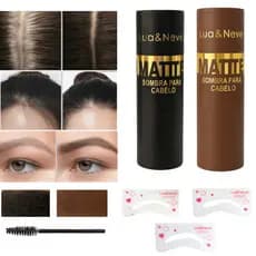 Kit Sobrancelha Carimbo Em Pó Com Moldes Modelagem Rápida Natural À Prova D'Água Resistente Ao Suor Para Sobrancelhas