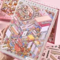 Adesivos 3d Miniatura Cenário De Paisagismo Kawaii Fofo DIY Scrapbooking Crianças e Adultos Hoobby Dia das Crianças