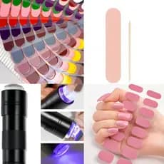 Película de Esmalte Adesiva em Gel Semi Curada Autocolante OU Cabine Lampada Led Uv Fácil Aplicação