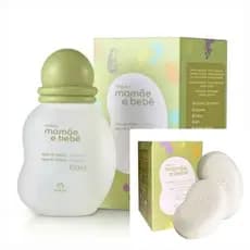 Mamãe e Bebê Água de Colônia 100ml + Caixa de Sabonete  Mamãe e Bebê 2x100g