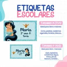 136 ou 188 Etiquetas JASMINE escolares Personalizadas adesivas  Volta as Aulas ETIQUETA ESCOLAR material escolar c/ nome