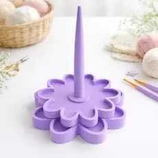 Suporte de Linha Giratório para Crochê Desmontavel - Flor - Gira sem Embolar