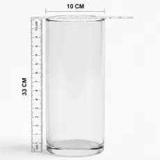 Vaso De Vidro Tubo Cilíndrico 33x10cm