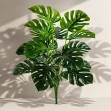 Planta artificial de 12 folhas Costela de Adão adequada para decoração de casa
