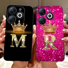 Infinix Inteligente 8 Moda Letra Inicial Casal Caso De Telefone Pro 8HD 8Plus Smart8 Silicone Macio TPU Embalagem