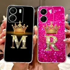 Xiaomi Redmi 13C Moda Letra Inicial Casal Caso De Telefone Redmi13C 4G 5G 13R Silicone Macio TPU Embalagem